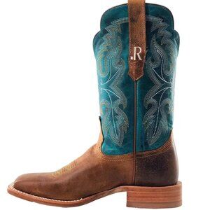 R. Watson Women's Honey Cowhide / AZURE COWHIDE Boots RWL8305-2 SIZE 6 1/2B